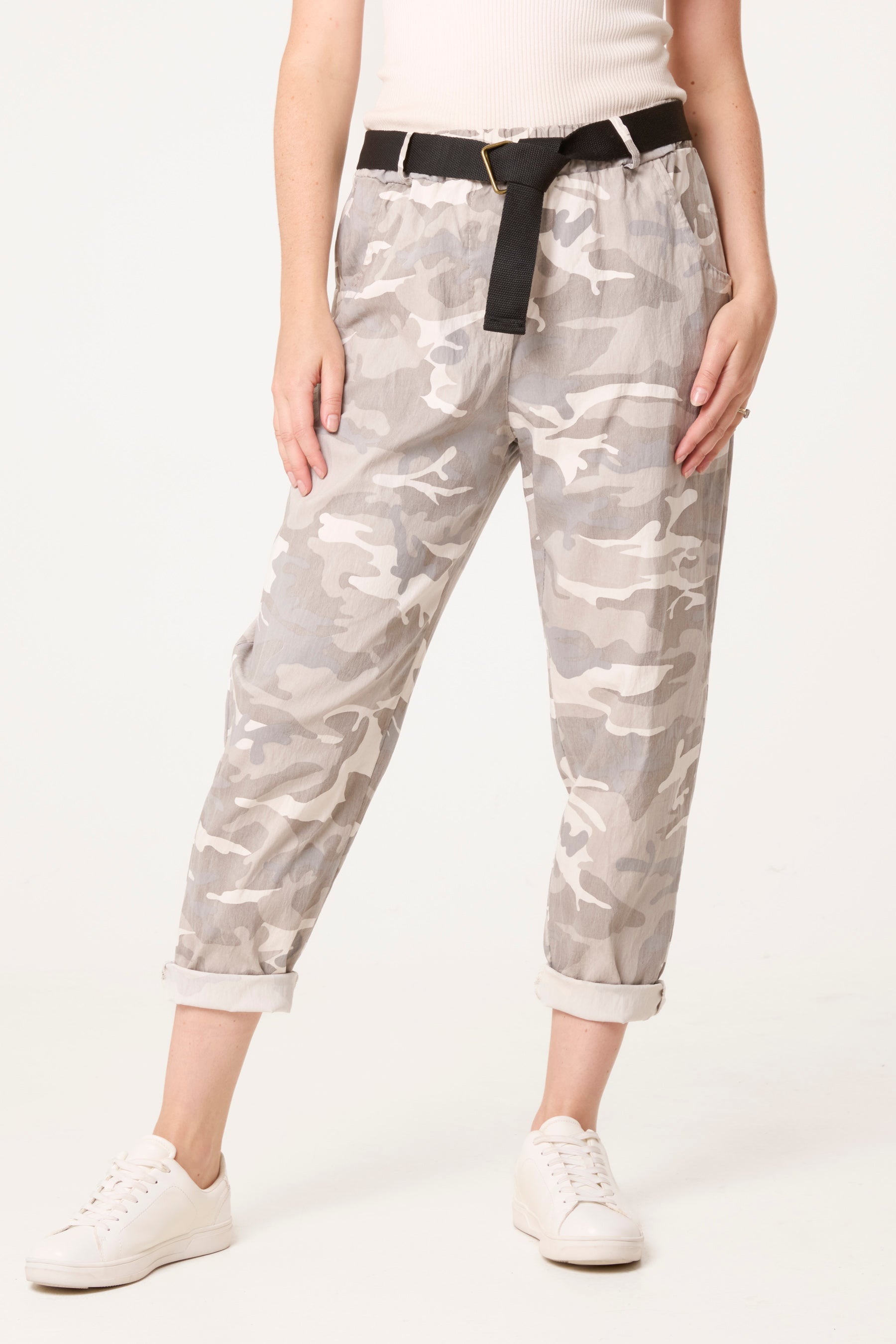 Belted Camouflage Trousers