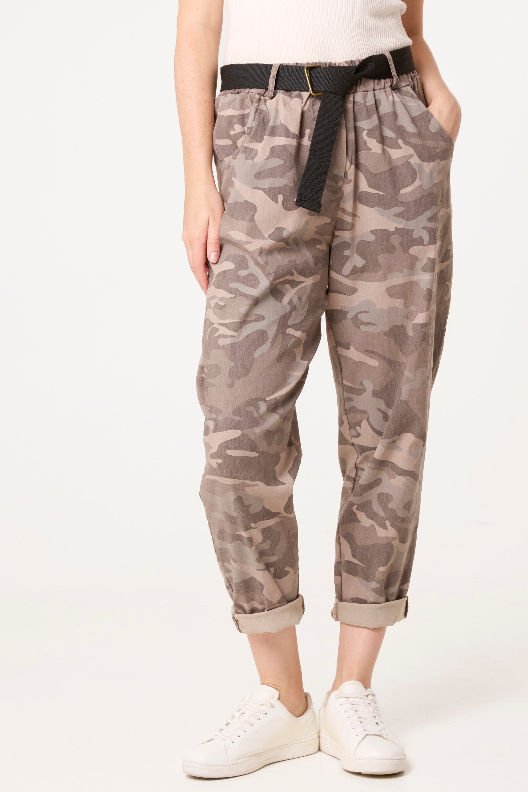 Belted Camouflage Trousers