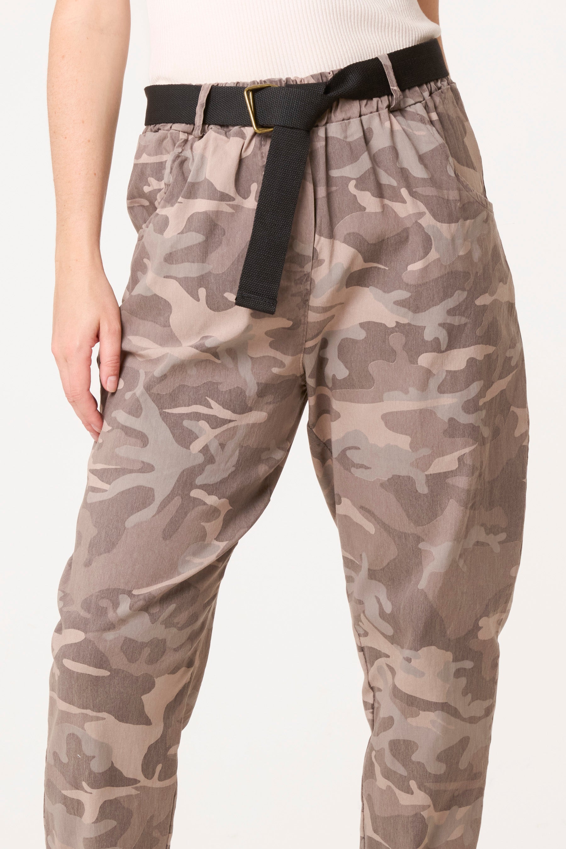 Belted Camouflage Trousers