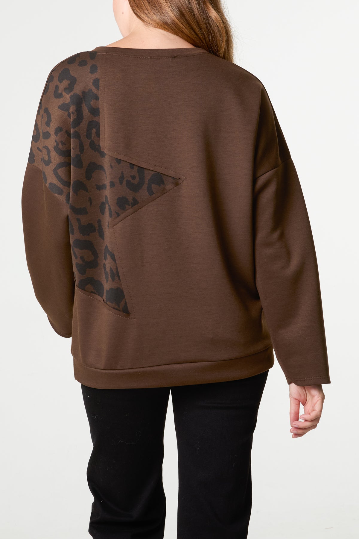 Studded Leopard Star Jumper