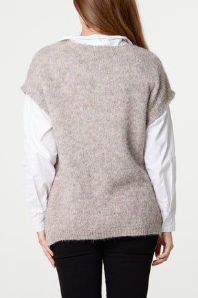 Essential V-Neck Knit Jumper