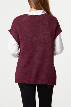 Essential V-Neck Knit Jumper