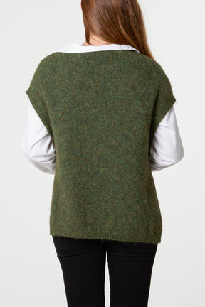 Essential V-Neck Knit Jumper