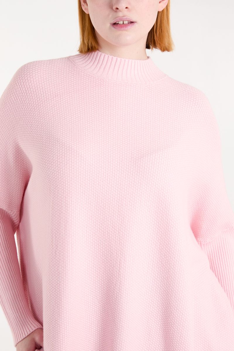 Stand Neck Multi Knit Jumper