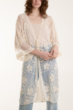 Floral Lace Kimono