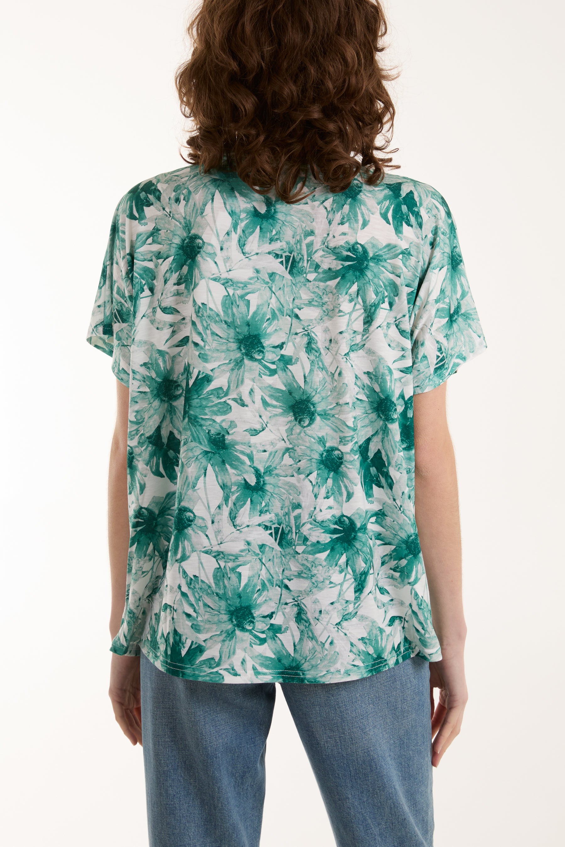 Abstract Floral Print Tee