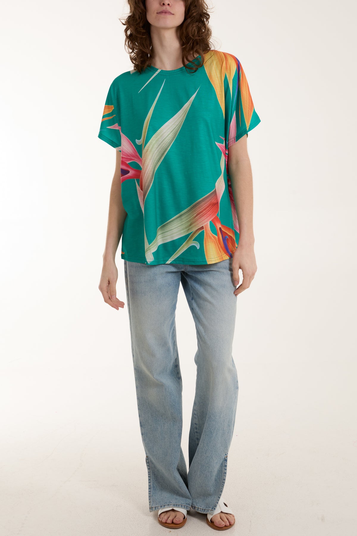 Abstract Leaf Print Tee