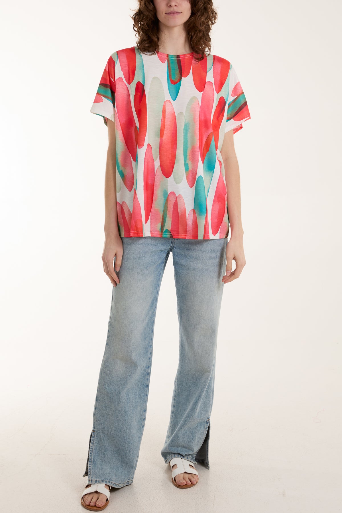 Abstract Circle Print Tee