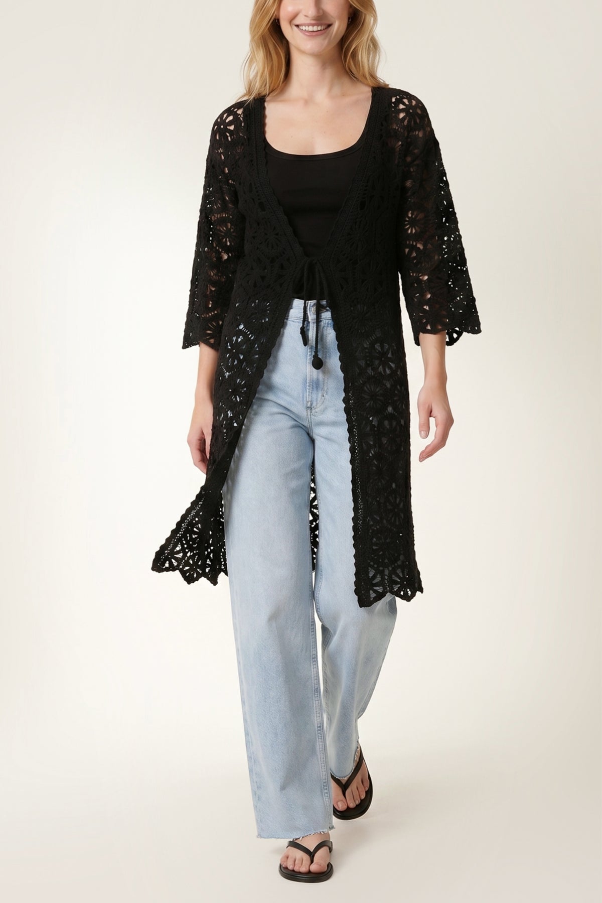 Geometric Crochet Cardigan