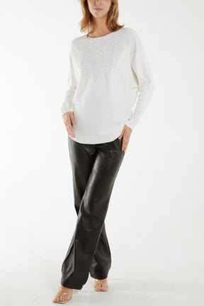 Zig Zag Embellished Jumper
