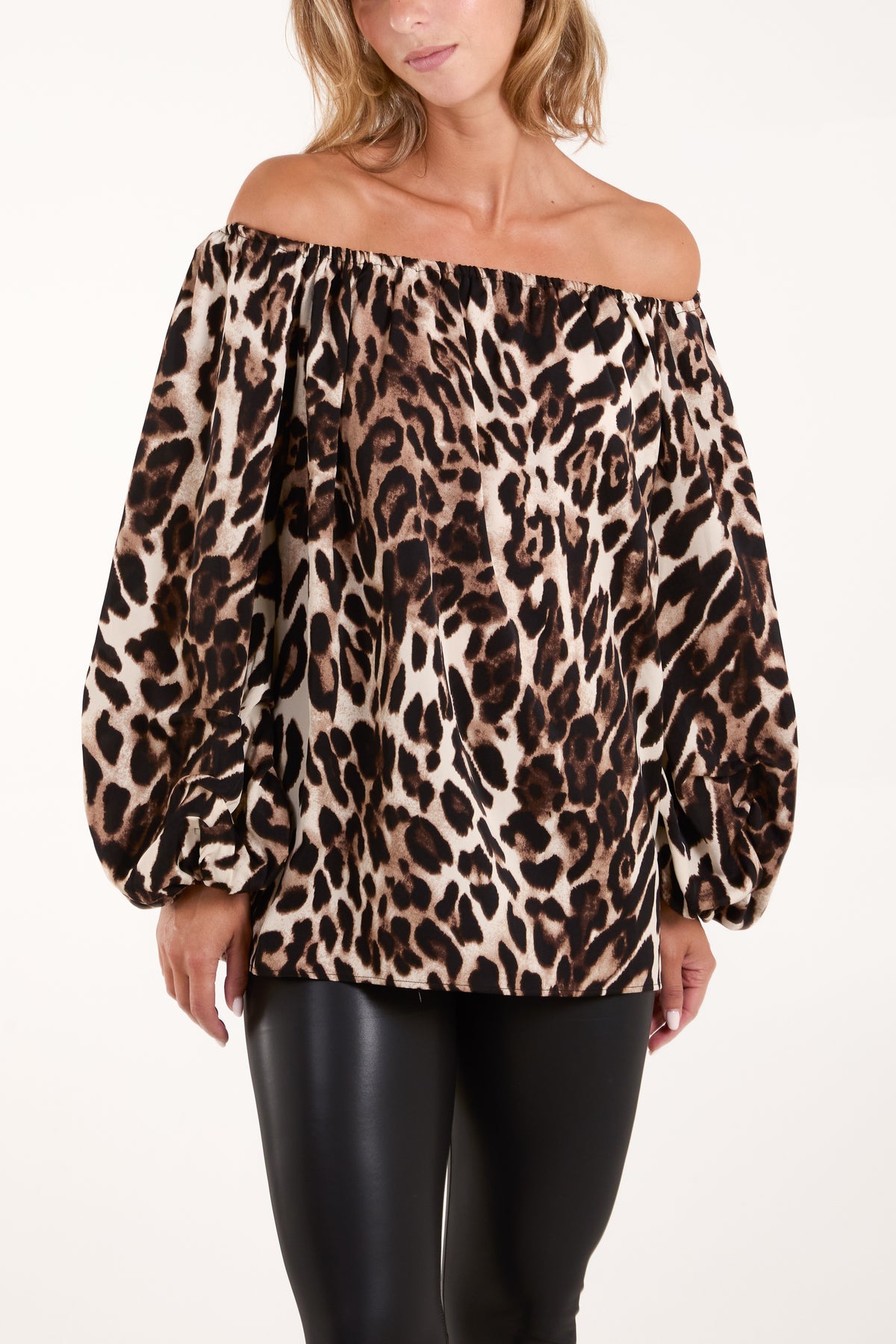 Bardot Leopard Print Blouse