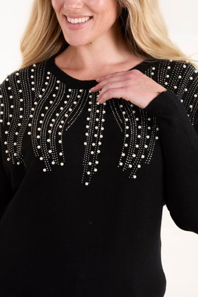 Embellished Pearl Knitted Jumper