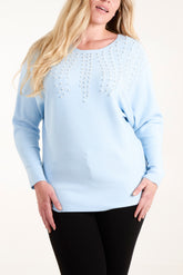 Embellished Pearl Knitted Jumper