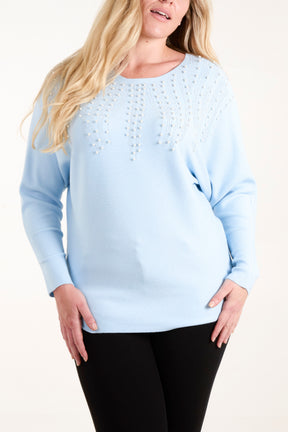 Embellished Pearl Knitted Jumper