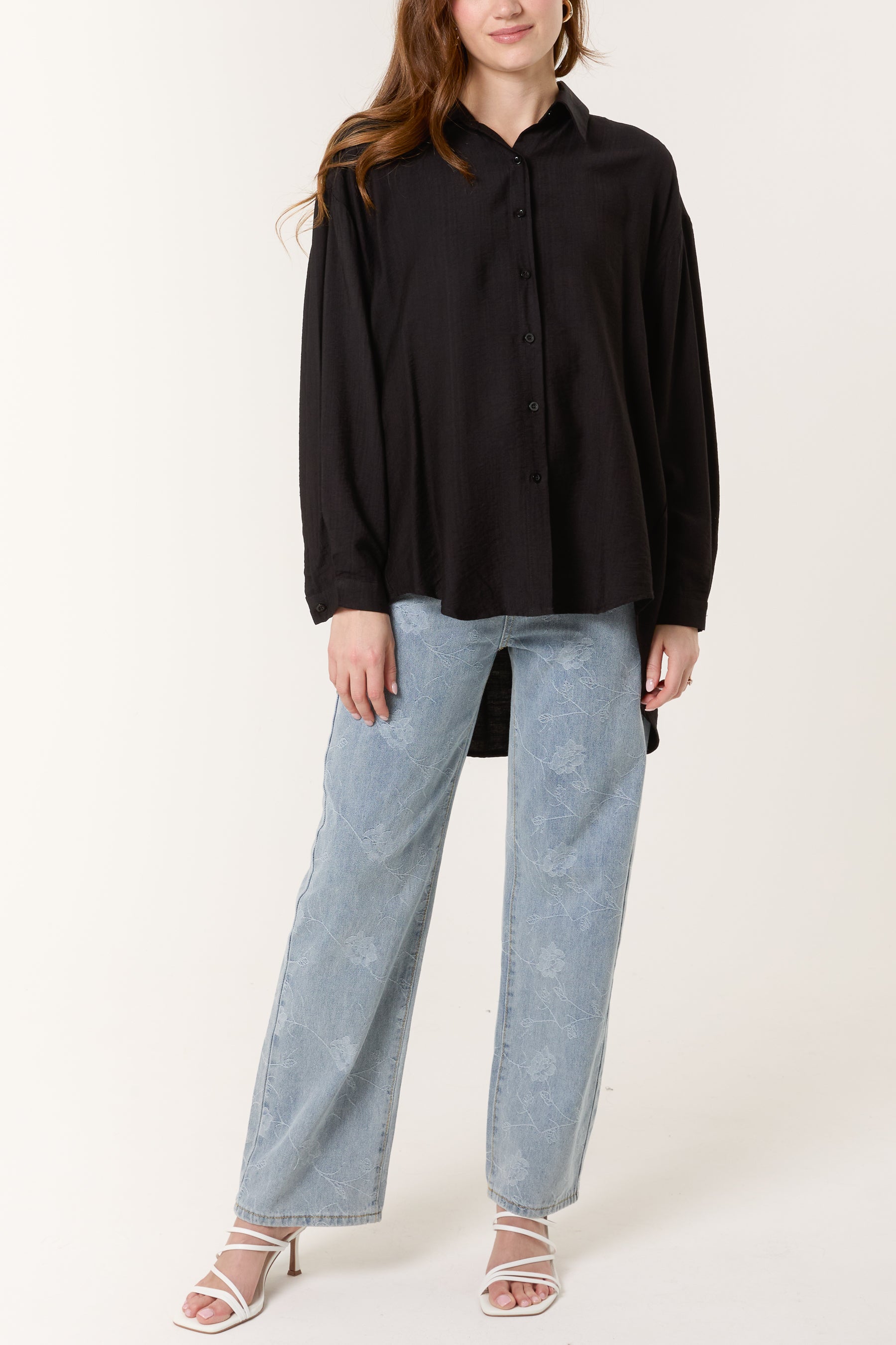 High Low Long-Sleeve Shirt