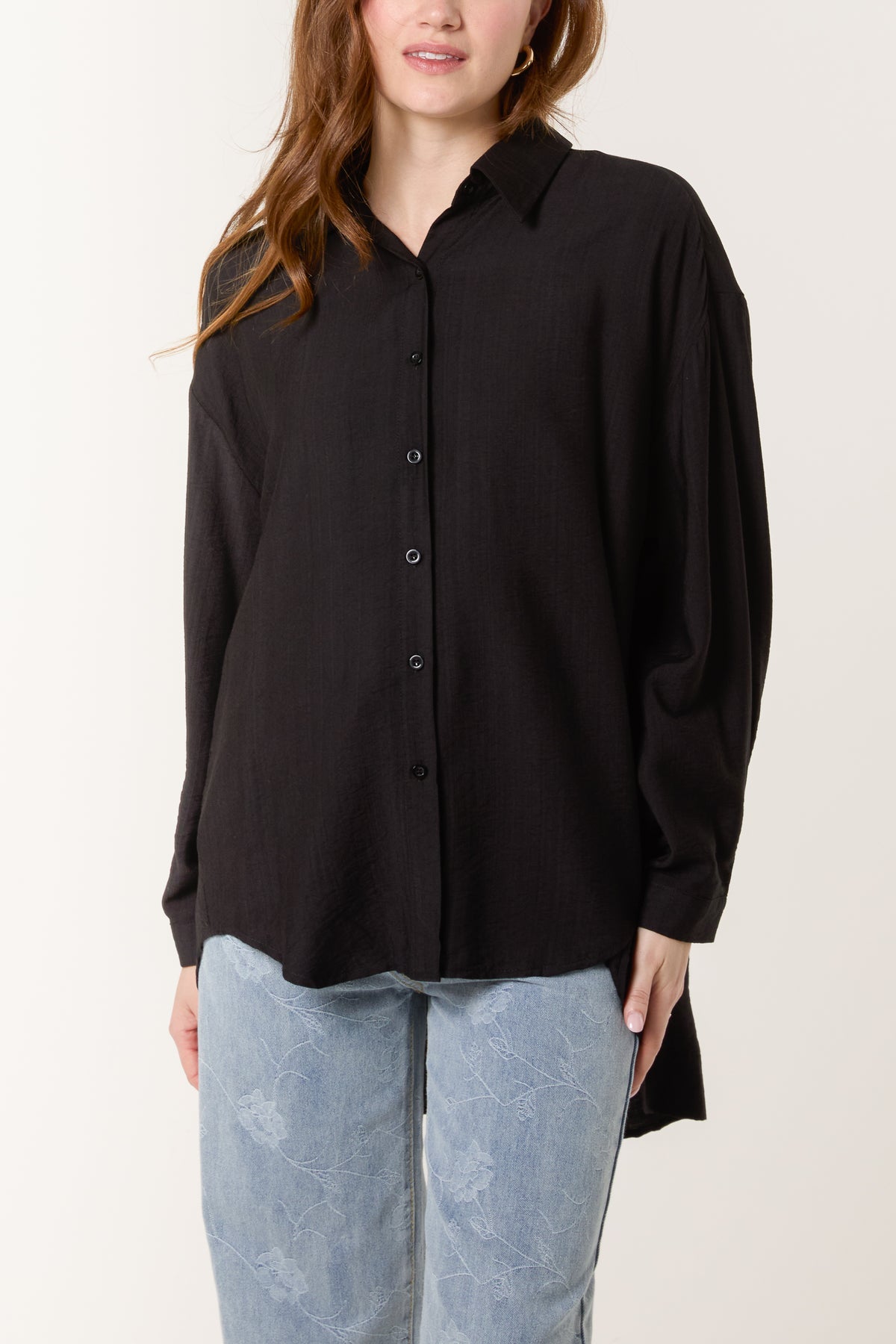 High Low Long-Sleeve Shirt