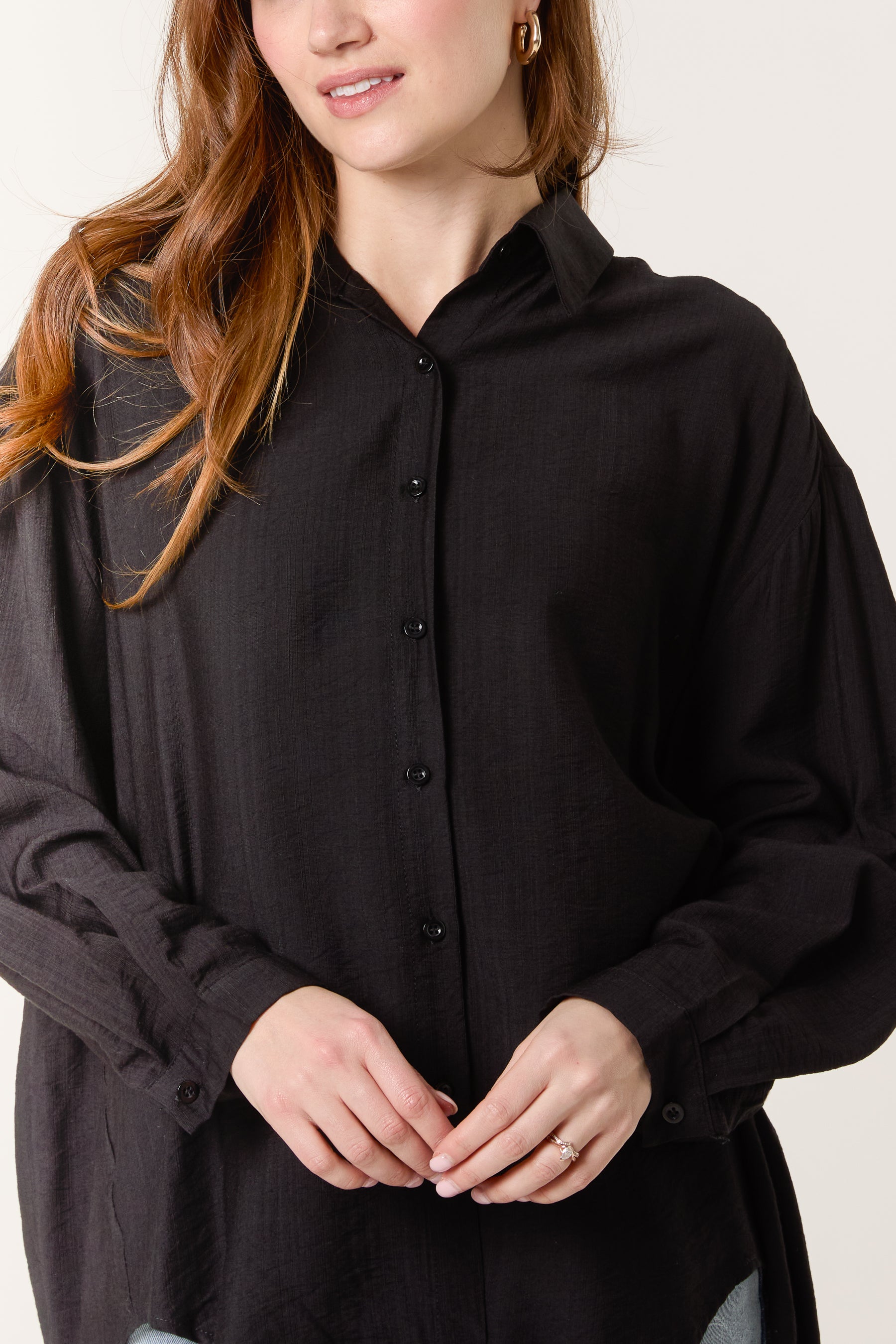 High Low Long-Sleeve Shirt