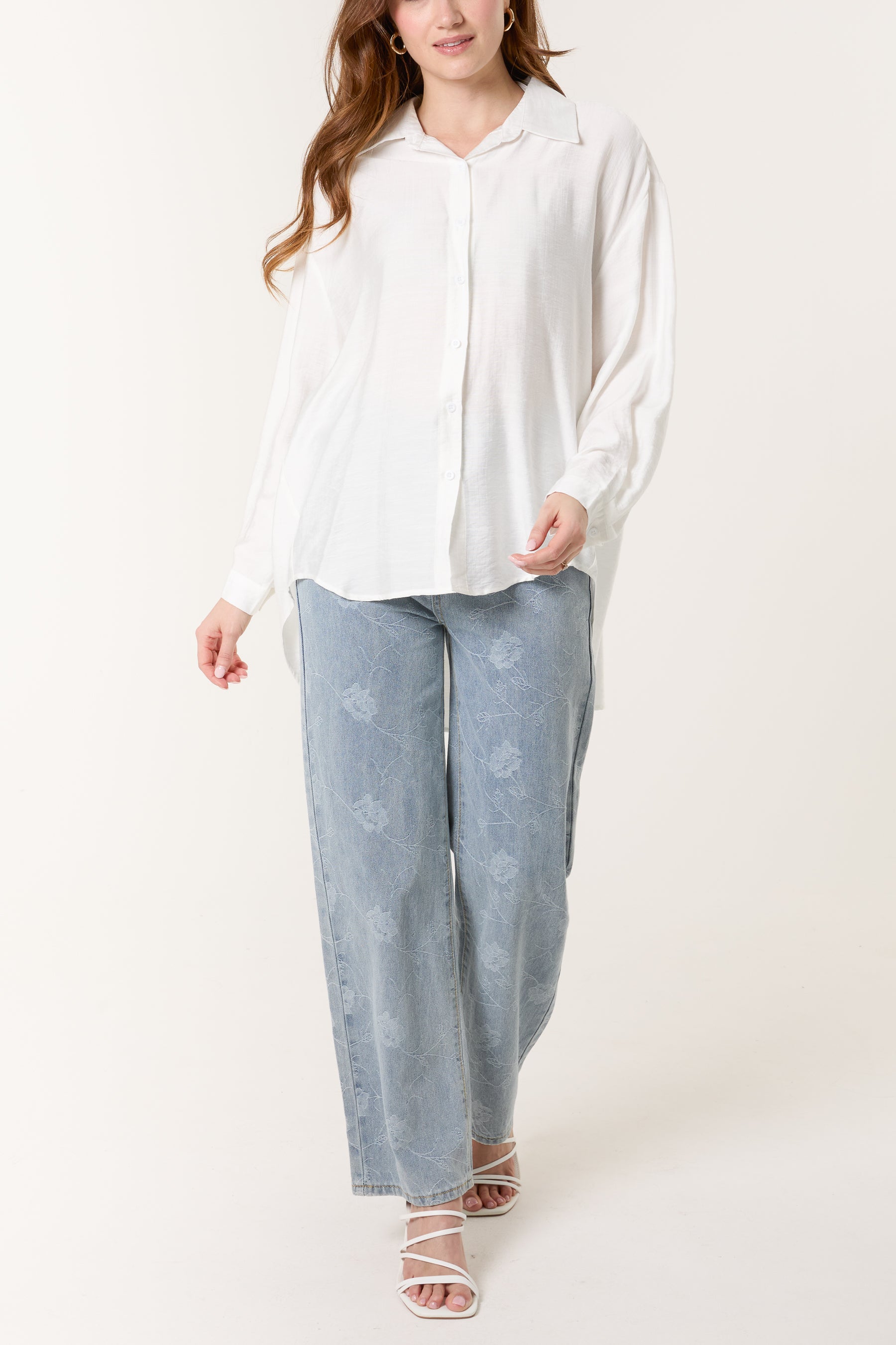 High Low Long-Sleeve Shirt