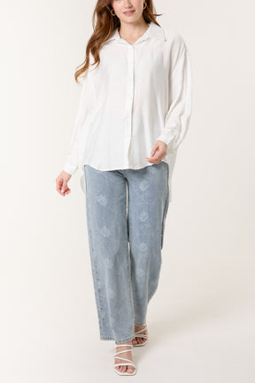 High Low Long-Sleeve Shirt