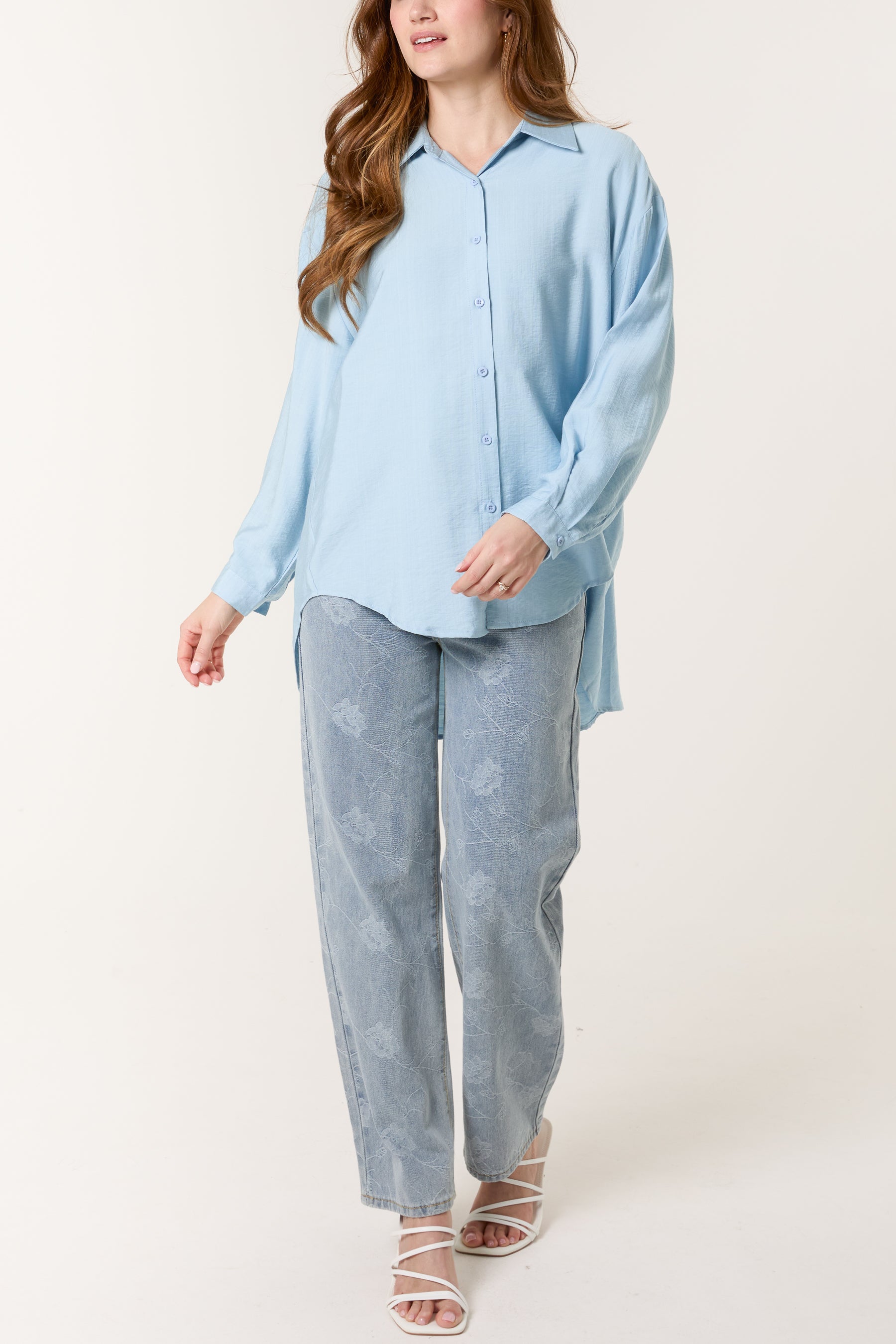 High Low Long-Sleeve Shirt