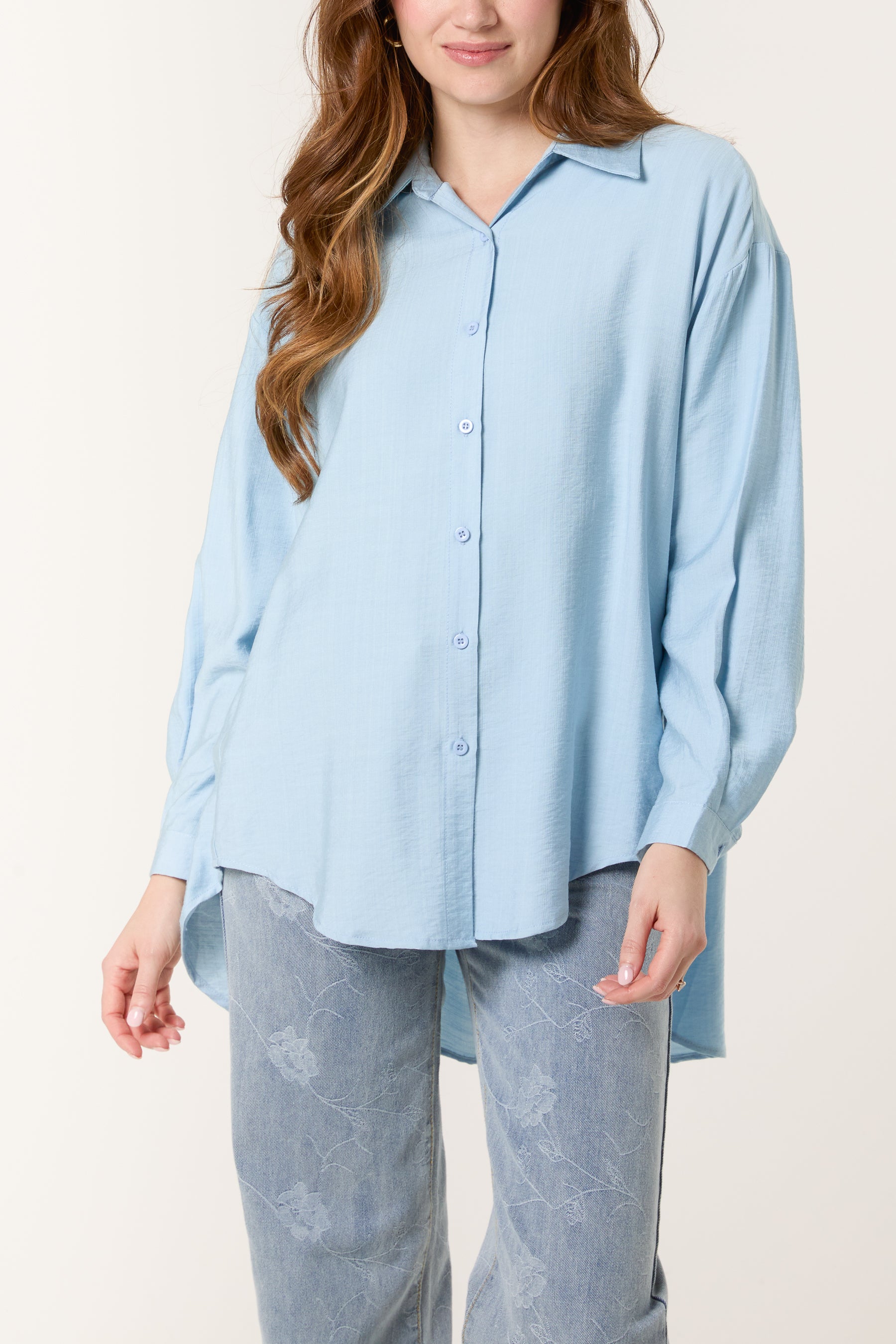 High Low Long-Sleeve Shirt