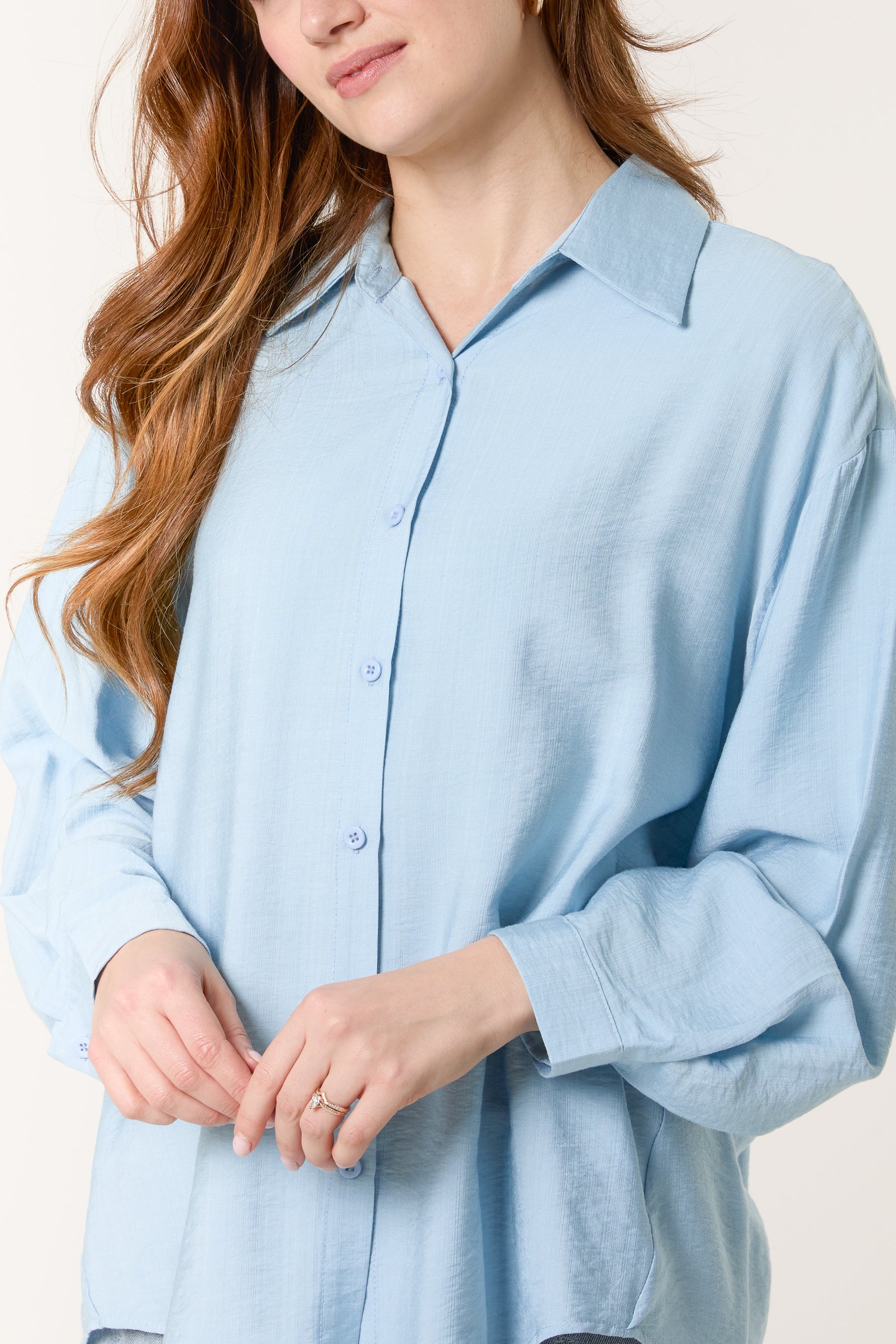 High Low Long-Sleeve Shirt