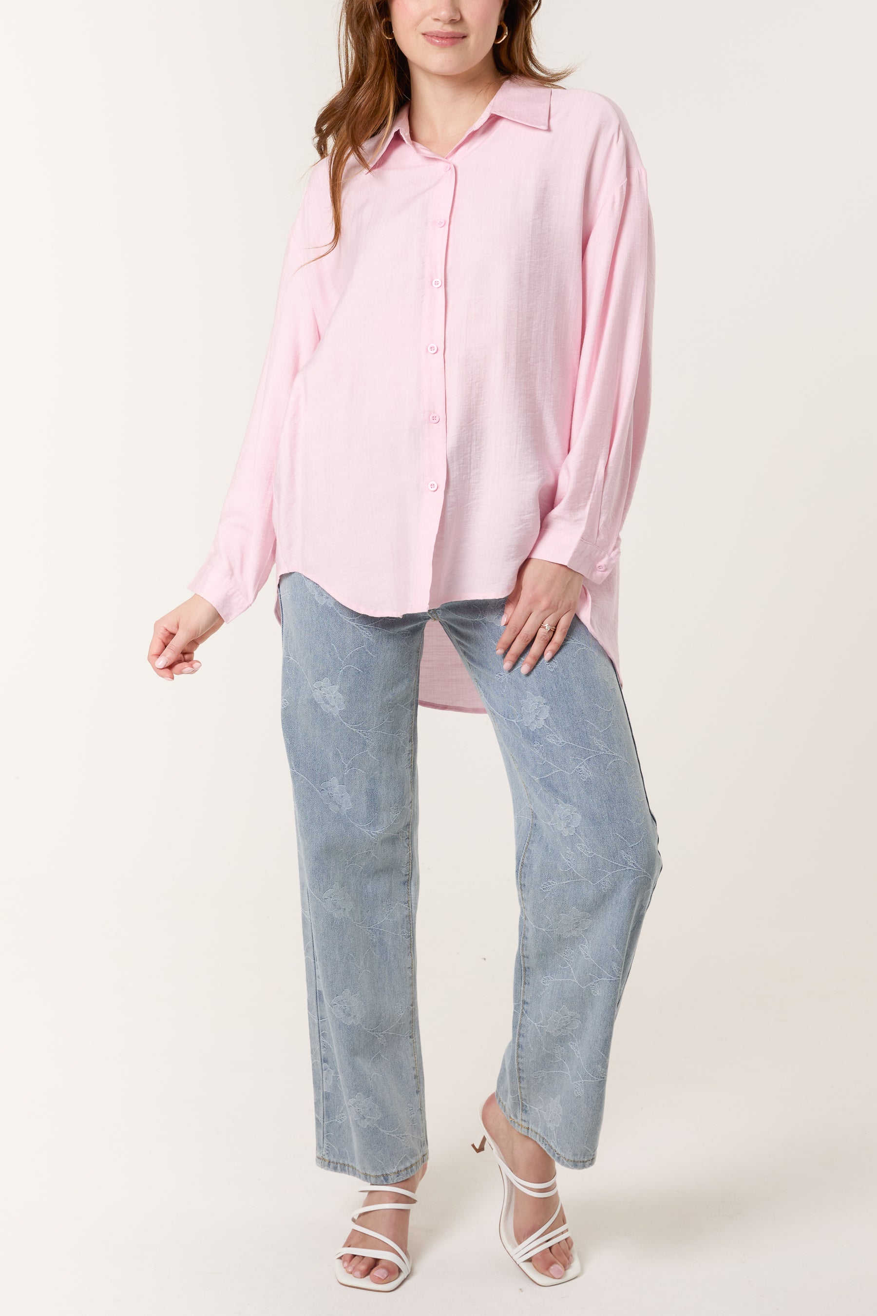 High Low Long-Sleeve Shirt