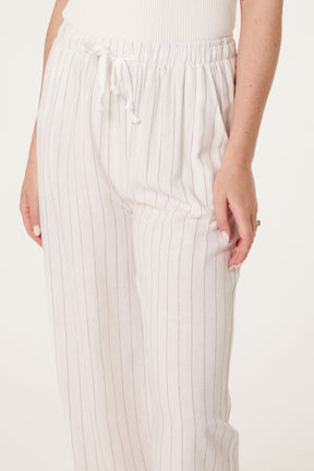 Pin Striped Elasticated Trousers