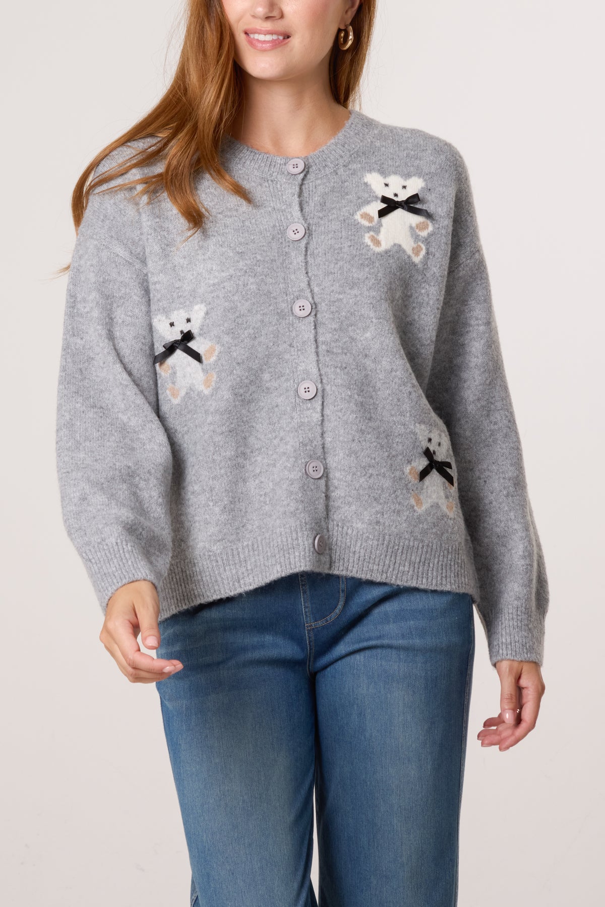 Bear & Bow Knitted Button Cardigan