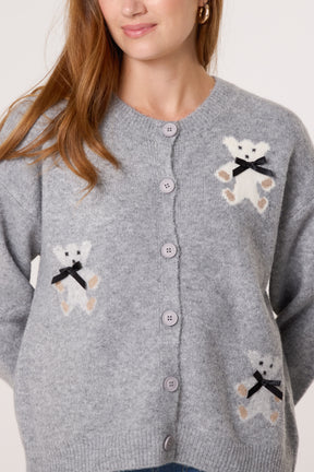 Bear & Bow Knitted Button Cardigan