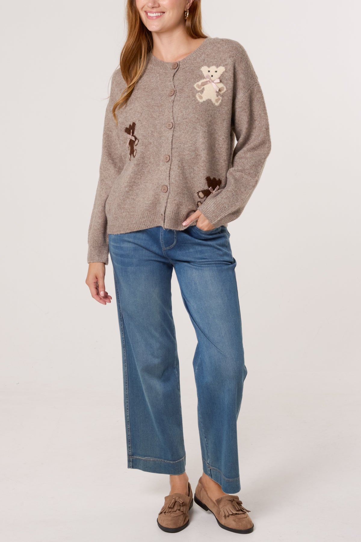 Bear & Bow Knitted Button Cardigan