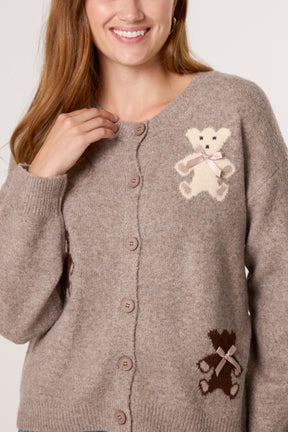Bear & Bow Knitted Button Cardigan