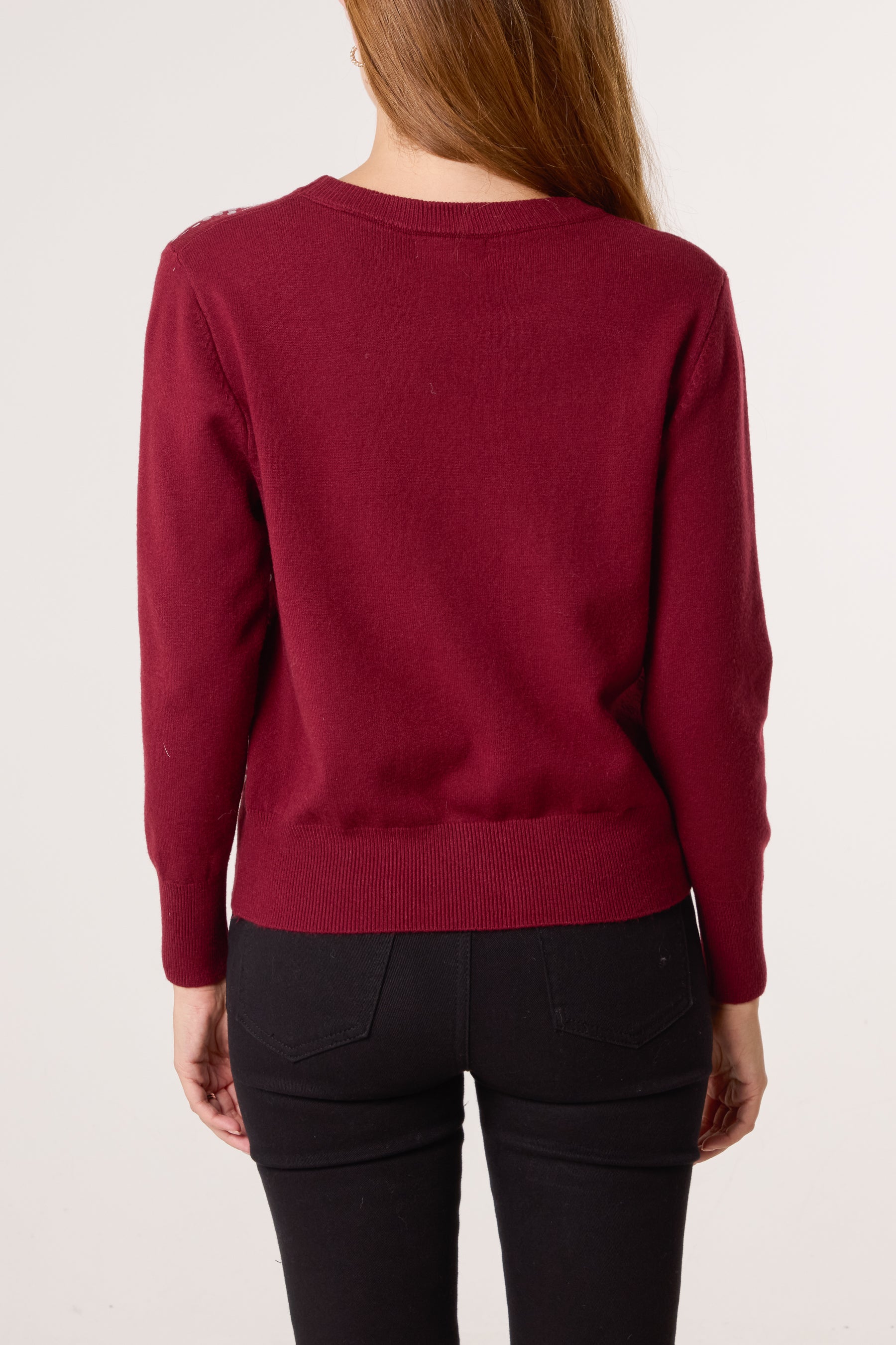 Sequin Crew Neck Knit Jumpers
