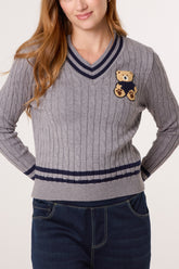 Teddy Bear Cricket Knit Jumper