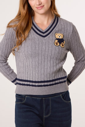Teddy Bear Cricket Knit Jumper