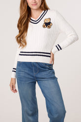 Teddy Bear Cricket Knit Jumper
