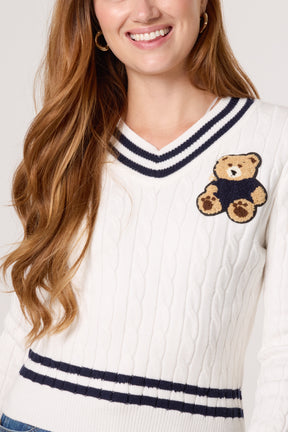 Teddy Bear Cricket Knit Jumper