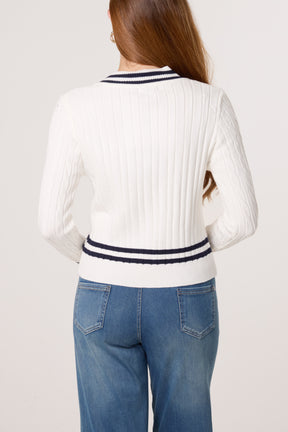Teddy Bear Cricket Knit Jumper