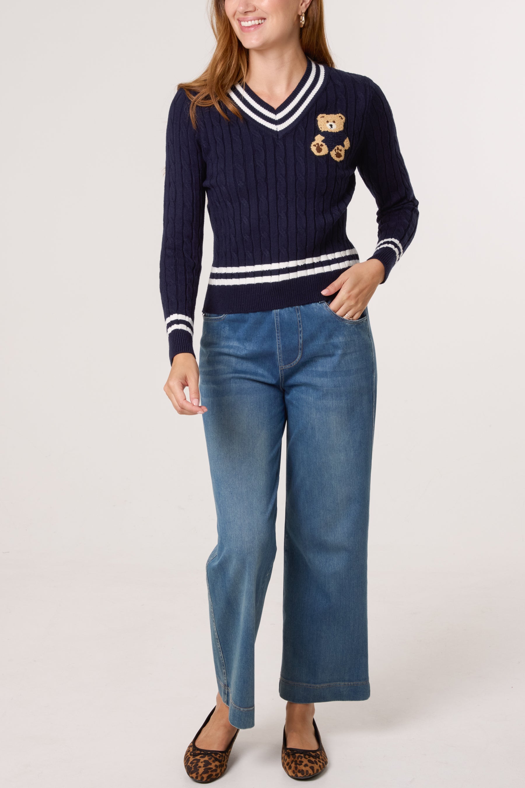 Teddy Bear Cricket Knit Jumper