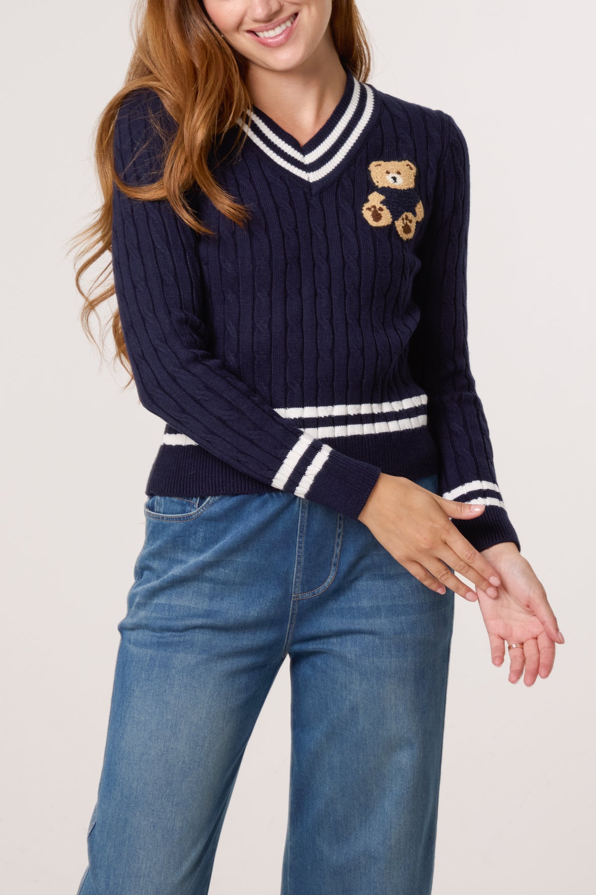 Teddy Bear Cricket Knit Jumper