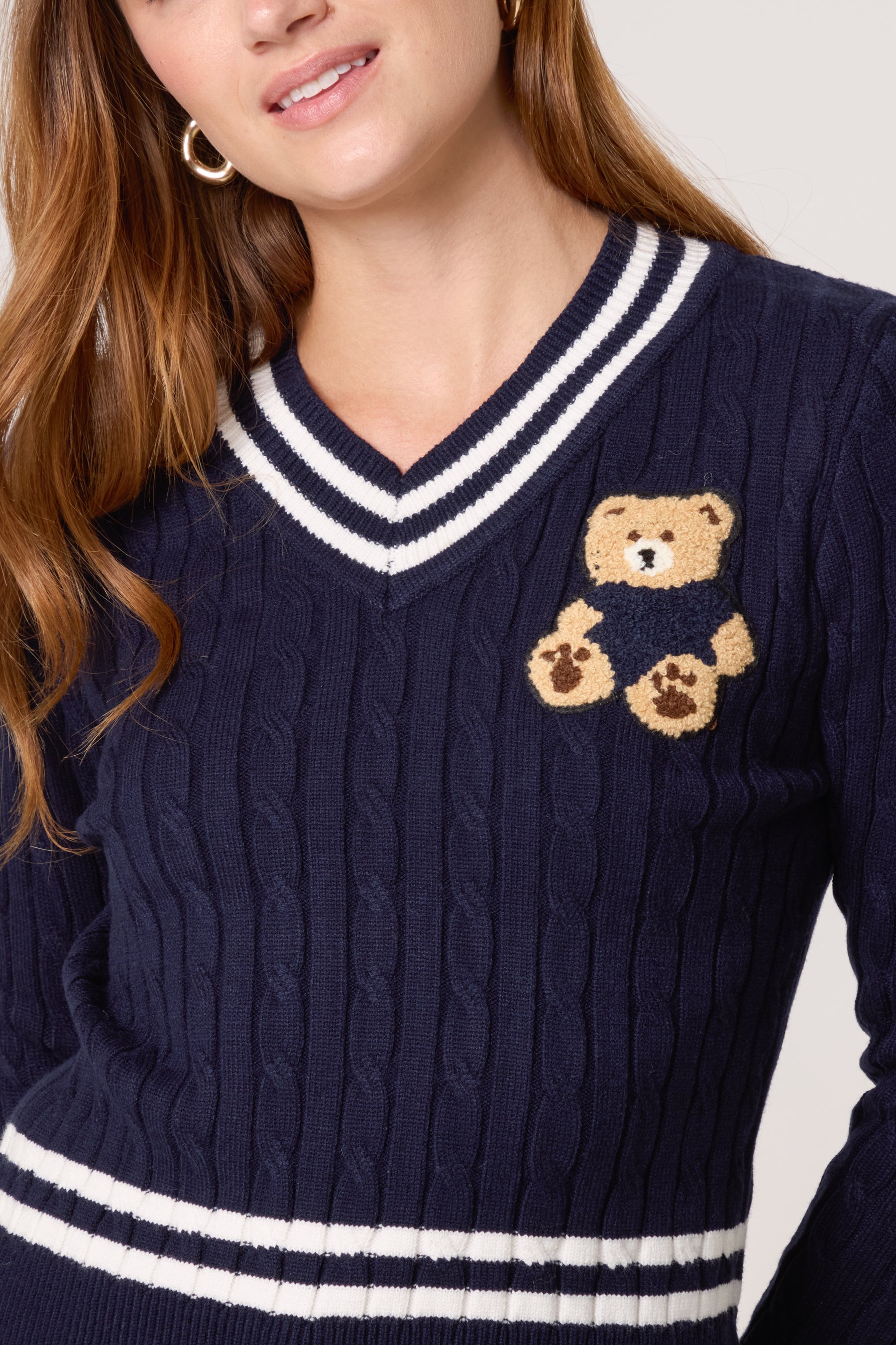 Teddy Bear Cricket Knit Jumper