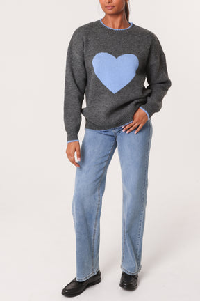 Jacquard Heart Knitted Jumper