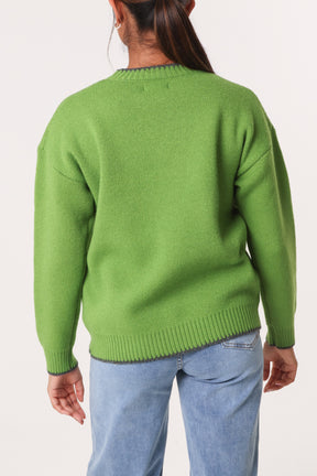 Jacquard Heart Knitted Jumper