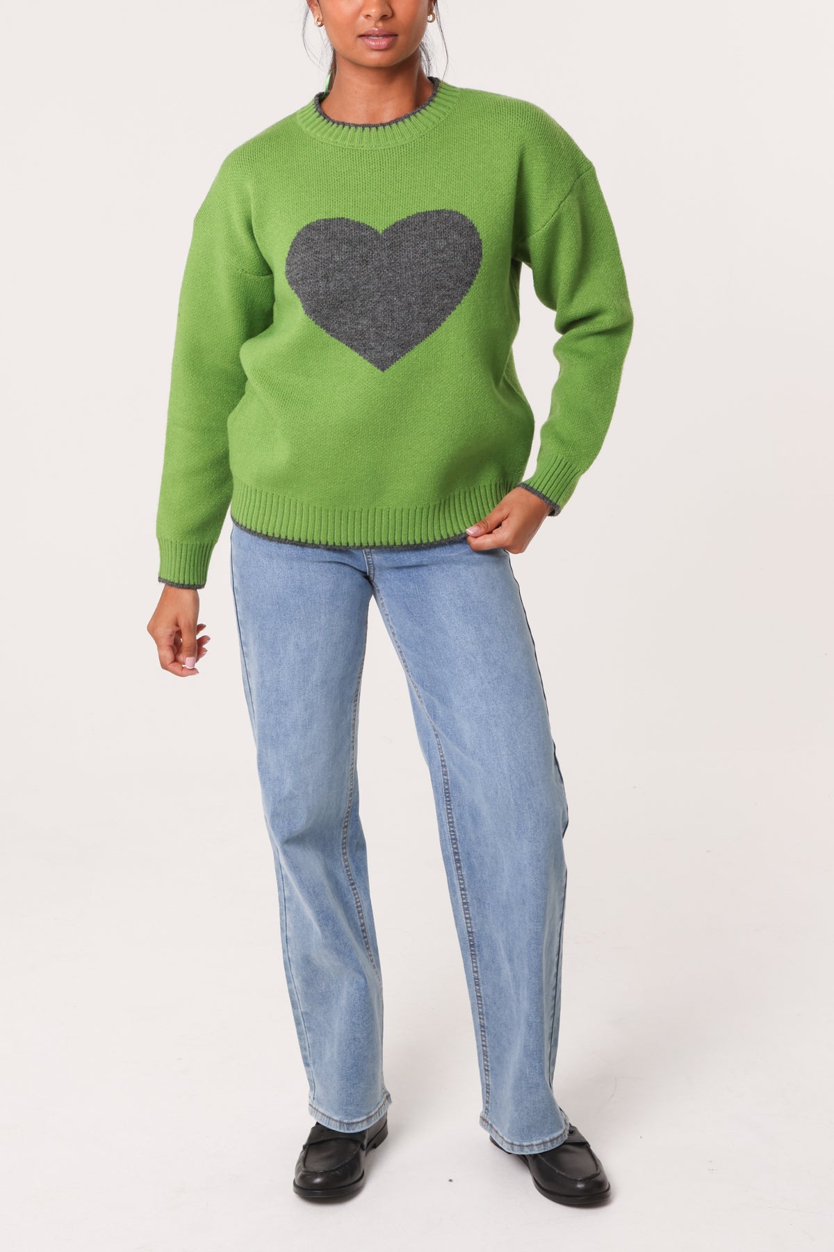Jacquard Heart Knitted Jumper