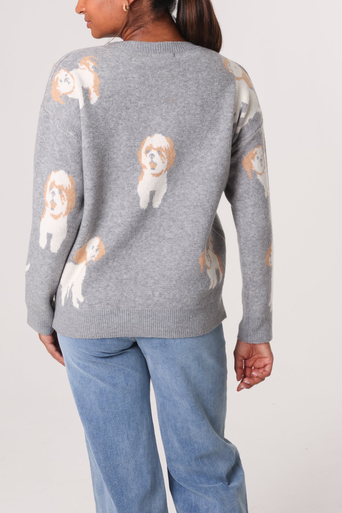 Jacquard Shih Tzu Dog Knitted Jumper