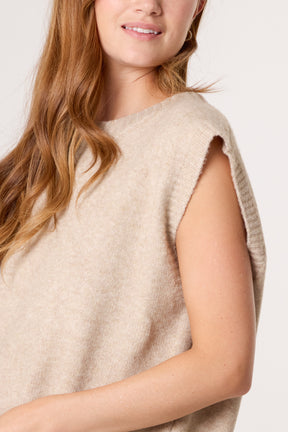 Open Back Knot Knitted Vest
