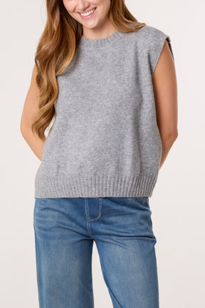 Open Back Knot Knitted Vest