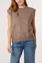 Open Back Knot Knitted Vest