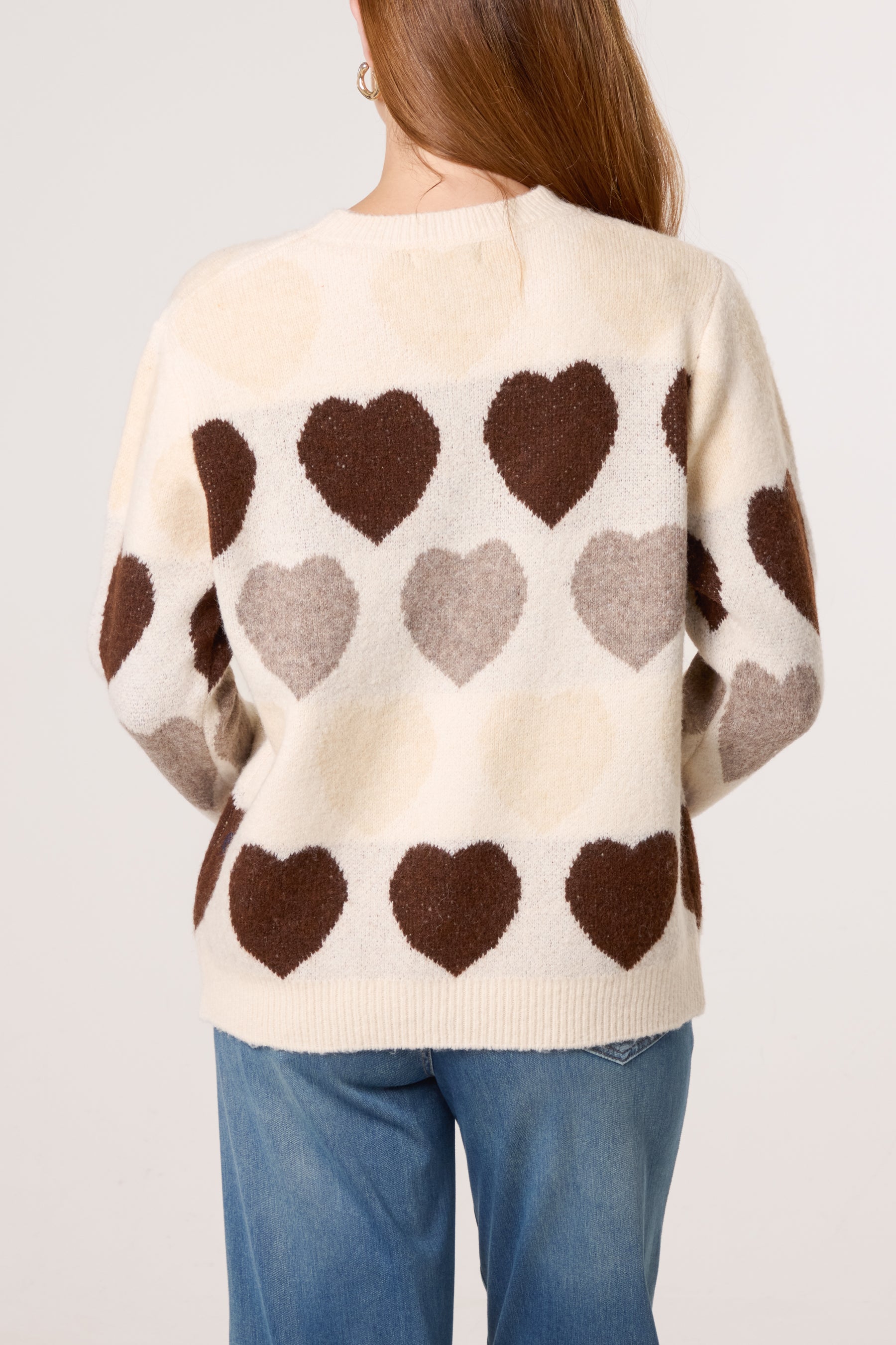 Hearts Jacquard Knit Jumper