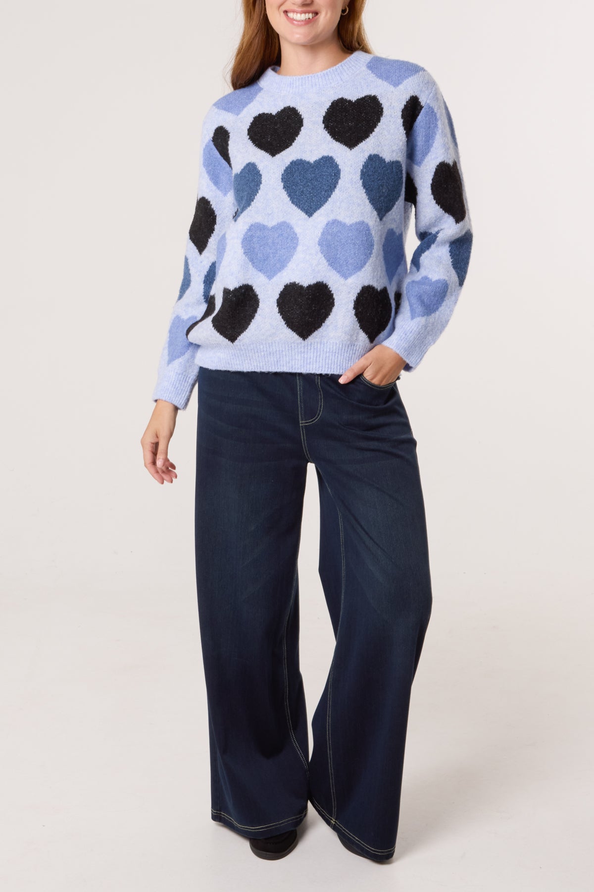 Hearts Jacquard Knit Jumper